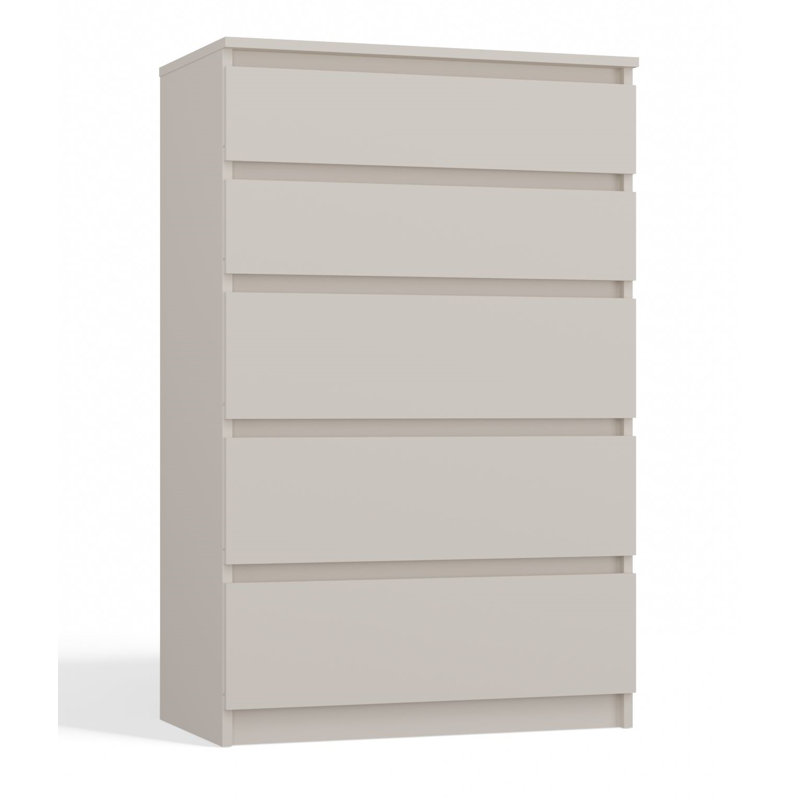 Tonya 5 Drawer 70cm Chest of Drawers, Beige