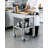 Mobile Stainless Steel Prep Table with Splash Guard & Undershelf, Heavy Duty Commercial Kitchen Cart-122588654