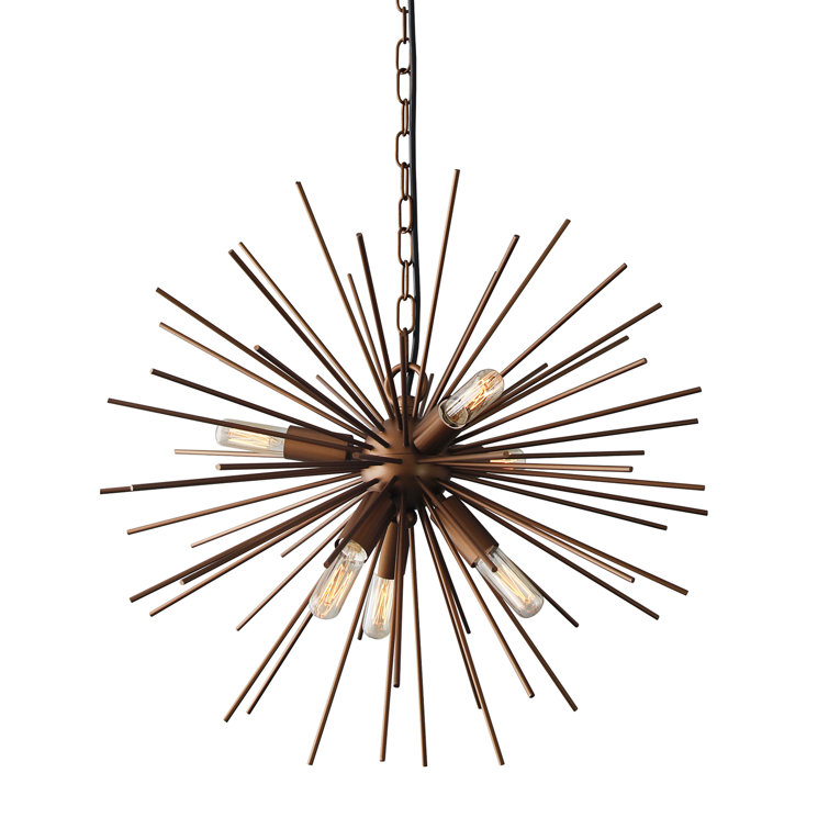 Lasharra 6 - Light Iron Dimmable Sputnik Sphere Chandelier