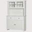  Garde-manger Avalie, buffet de cuisine de 63,5 po avec huche, armoire de rangement pour garde-manger avec 4 tablettes, tiroirs, portes en verre encadrées, comptoir à micro-ondes ouvert-1271103477