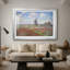 Tulip Fields with the Rijnsburg Windmill-Claude Monet - reproduction d'art encadrée avec passe-partout et verre - 1886-534353908-534353911-534353912
