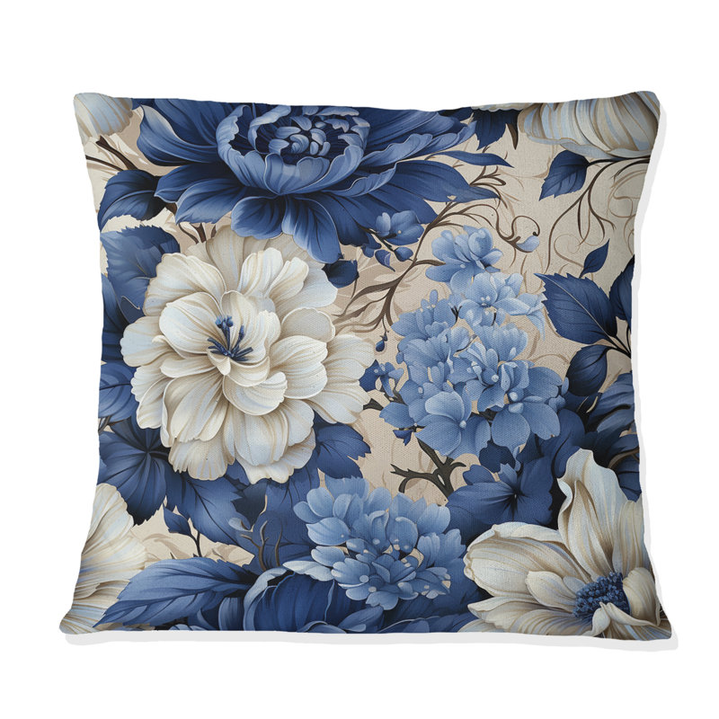 Coussin Cobalt, H 18 po x l 18 po