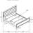 Dark Panel Bed For King Size, With Headboard, Slatted Design, Bedroom Focal Point With And Structure, Ideal Setup