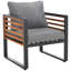 Gernulf 4-Piece Acacia Solid Wood and Steel Outdoor Seating Group-711034693