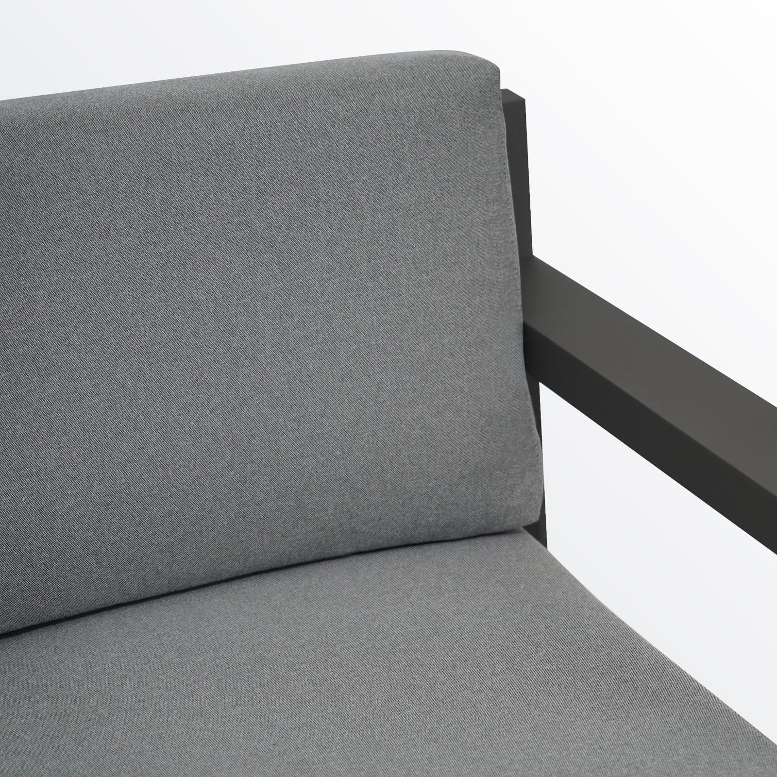 Aden 85'' Aluminum Outdoor Sofa, Gray