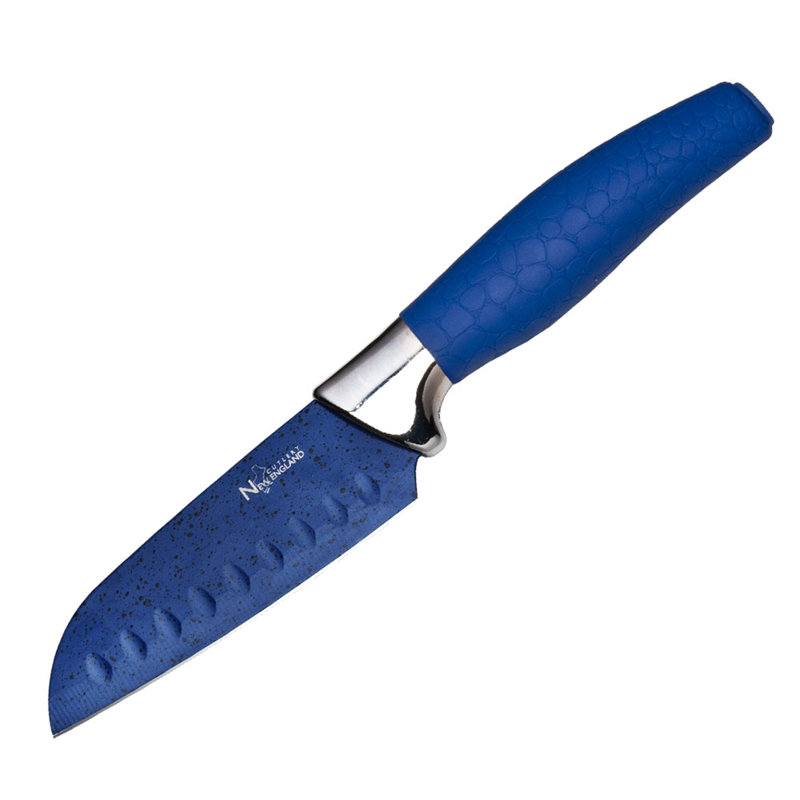 Couteau Santoku à bord creux New England, 5", Rouge
