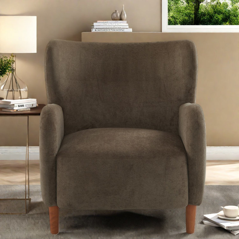Fauteuil club à oreilles moderne rembourré