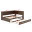 Lit de jour avec tablettes de rangement, USB, DEL et lit gigogne-291464035