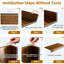 5 pièces, 24 pouces, housses de tablettes grillagées en mousse, couleur noyer, salle de bain, cuisine, armoire, tablettes de garde-manger, finition à base de bois, couleur de support angulaire, texture de placard amovible en bois, supports