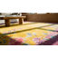 Tapis jaune antique en laine Art déco
