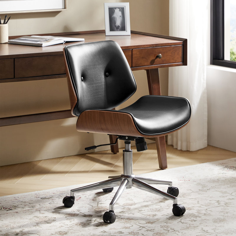 Chaise de bureau Mid-Century Kalene Belby , Noir