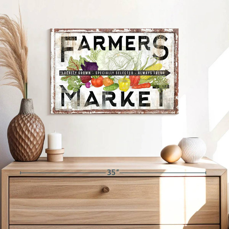 «Farmers Market», impression sur toile, H 16 po x l 24 po x P 1,25 po