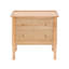Table de chevet moderne à 2 tiroirs avec plateau et pieds en bois massif Barker