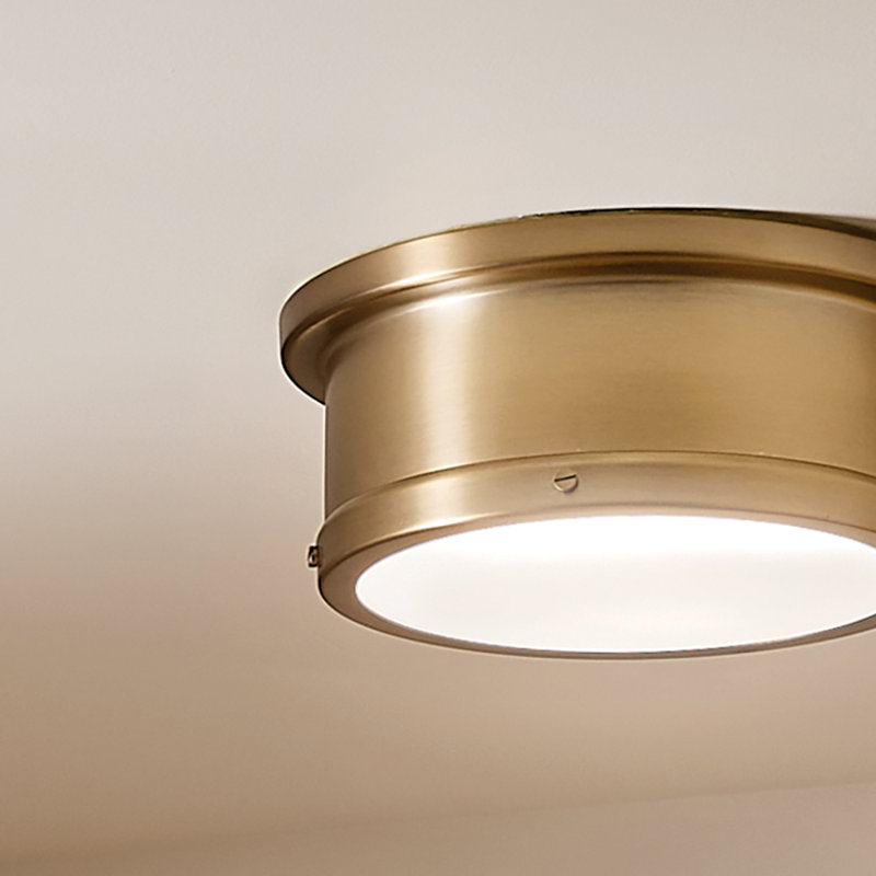 Zhazira Flush Mount, Brushed Natural Brass