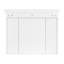 Armoire de rangement murale blanche 35 po x 28 po avec porte miroir, armoire de salle de bain moderne avec miroir, armoire à pharmacie avec 6 tablettes ouvertes