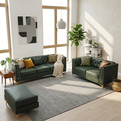 81.5'' Faux Leather Sofa