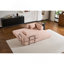 Canapé-lit convertible avec coussin cylindrique, canapé-lit pliant en velours côtelé avec cadre de forme fixe, canapé-lit de salon pour la chambre à coucher (rose)
