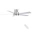Ventilateur de plafond 52 po à profil bas en nickel brossé avec pales argentées