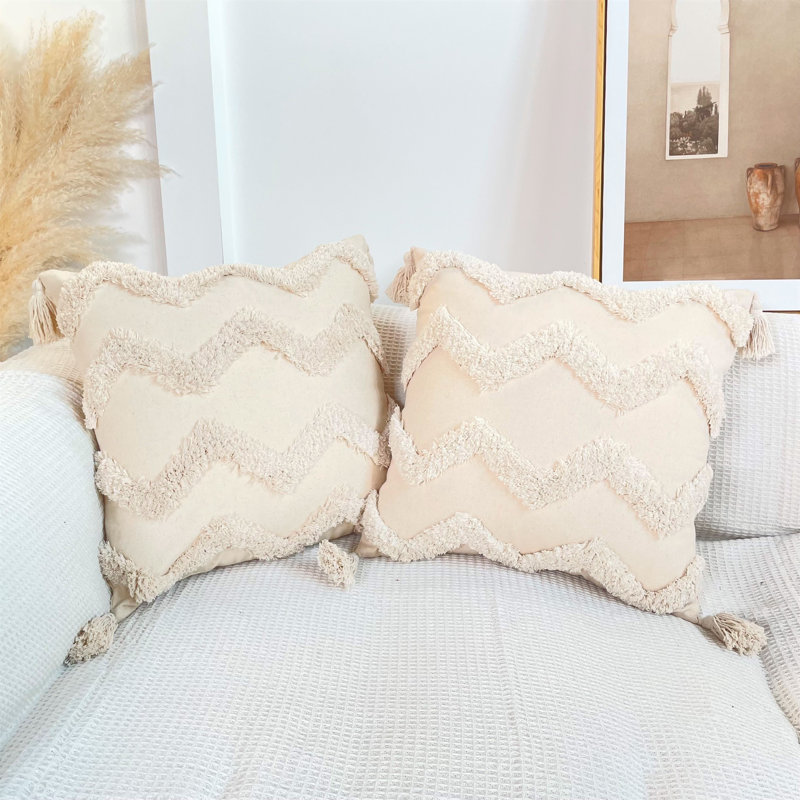 Mandaree Beige Square Scatter Cushion Pillow Cover