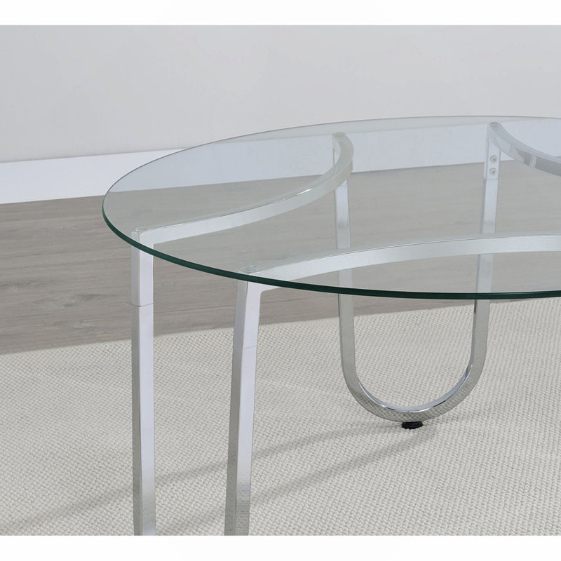 Ensemble de tables basses chromées 2 pièces