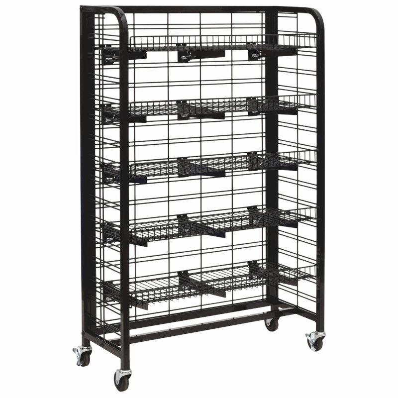 36" W X 52" H - Mobile 5-Shelf Adjustable Retail Display Rack