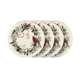 Winter Greetings Dinner Plates, Set Of 4