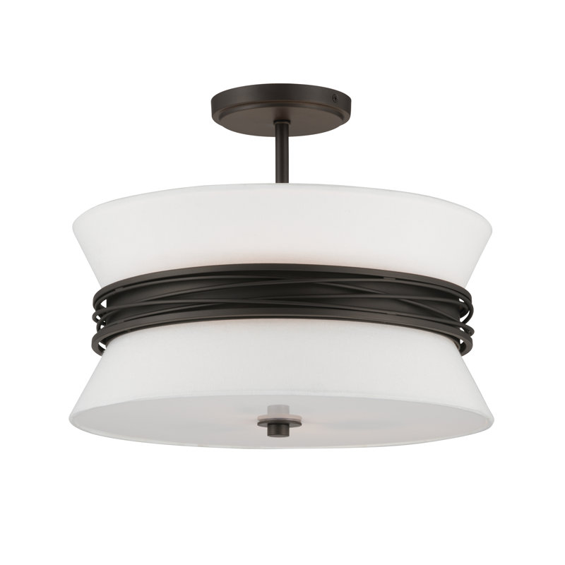 Plafonnier semi-encastré 3 lumières 15 po Dalvor