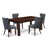 Distressed Jacobean Table with Platinum Gray Chair