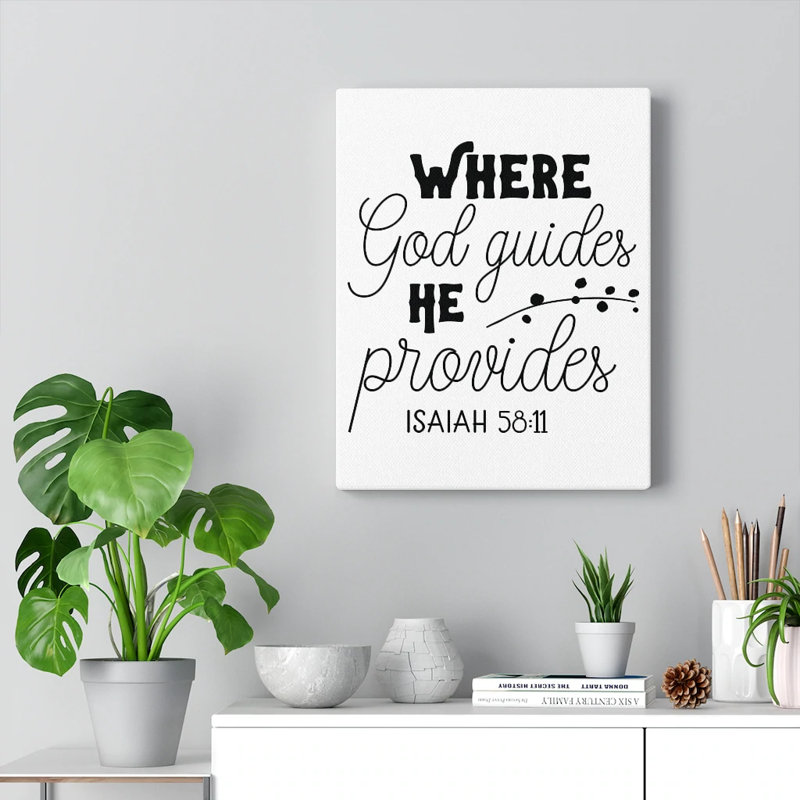 Where God Guides - Wrapped Canvas Print, 61cm H x 46cm W