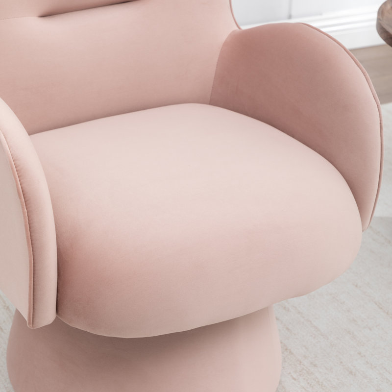 Velvet Revolving Chair, Pink