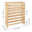 VEVOR 72 Bottle Stackable Modular Wine Rack, 8-Tier Solid Bamboo Wood Storage Racks, Floor Freestanding Wines Holder Display Shelf, Wobble-Free Shelves
