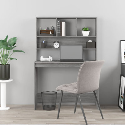 vidaXL Desk with Shelves Working Computer Desk Office Furniture Engineered Wood