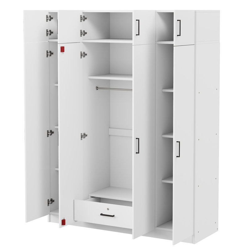 Armoire-penderie à miroir polyvalente pour optimiser l'espace et l'organisation