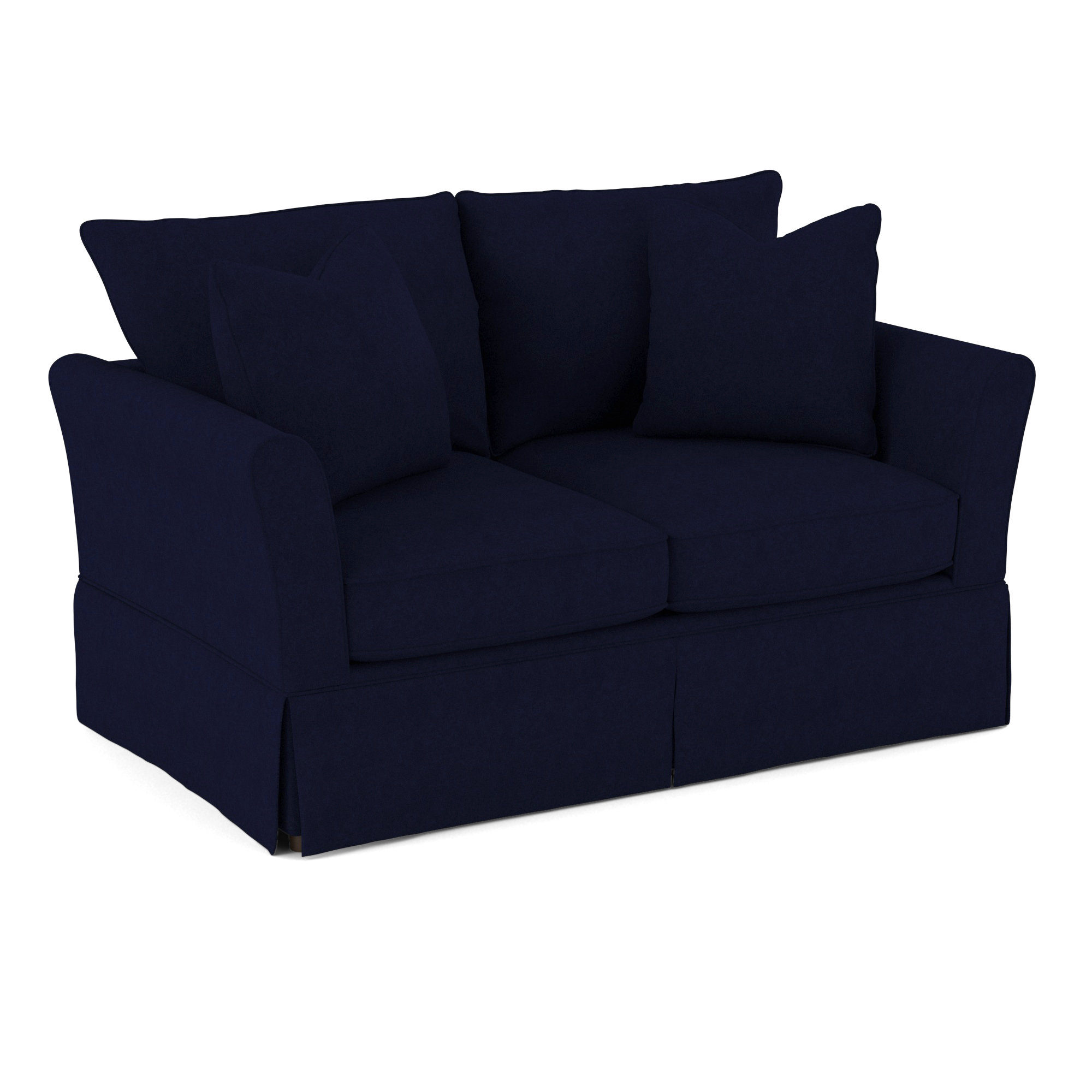 Shelby 60'' Upholstered Sleeper Sofa, Bella Ink Blue Performance Velvet
