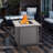 Lindse Square Iron Propane Smokeless Fire Pit Table