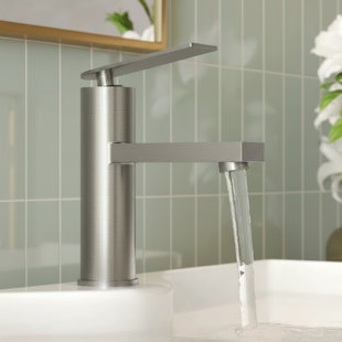 Robinet de salle de bain à un trou, robinet de salle de bain à poignée simple avec drain