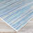 Victorine Striped Sand Azure Turquoise Indoor Outdoor Runner Rug-1142505366