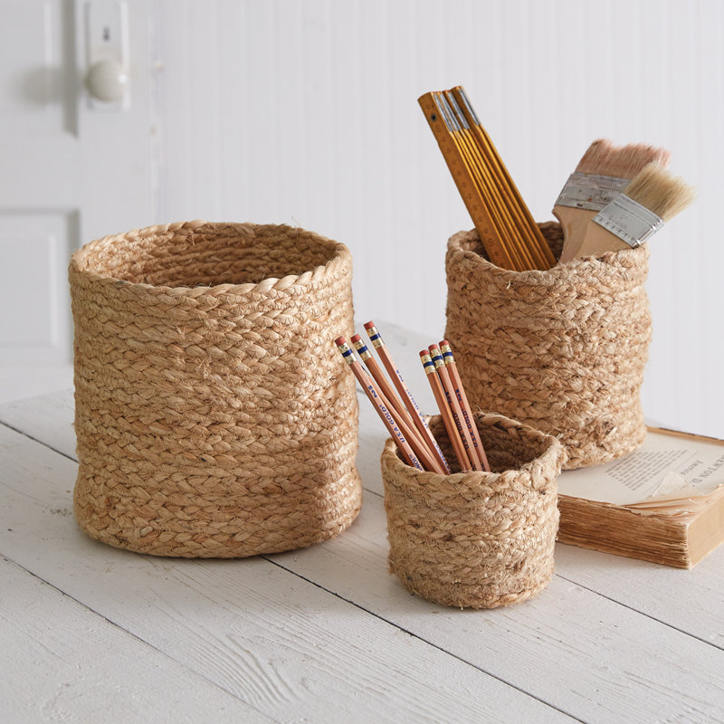 Ensemble de 3 paniers en jute