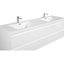 Meuble-lavabo flottant 72 po avec lavabos en résine, armoire moderne, 4 tiroirs à fermeture en douceur, lavabos à finition blanc brillant, unité de rangement