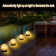 Solar Powered Integrated LED Glass Pathway Light