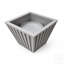 Pot à fleurs carré Square Grove - Durable, résistant aux intempéries et parfait pour une utilisation intérieure ou extérieure-1747294081