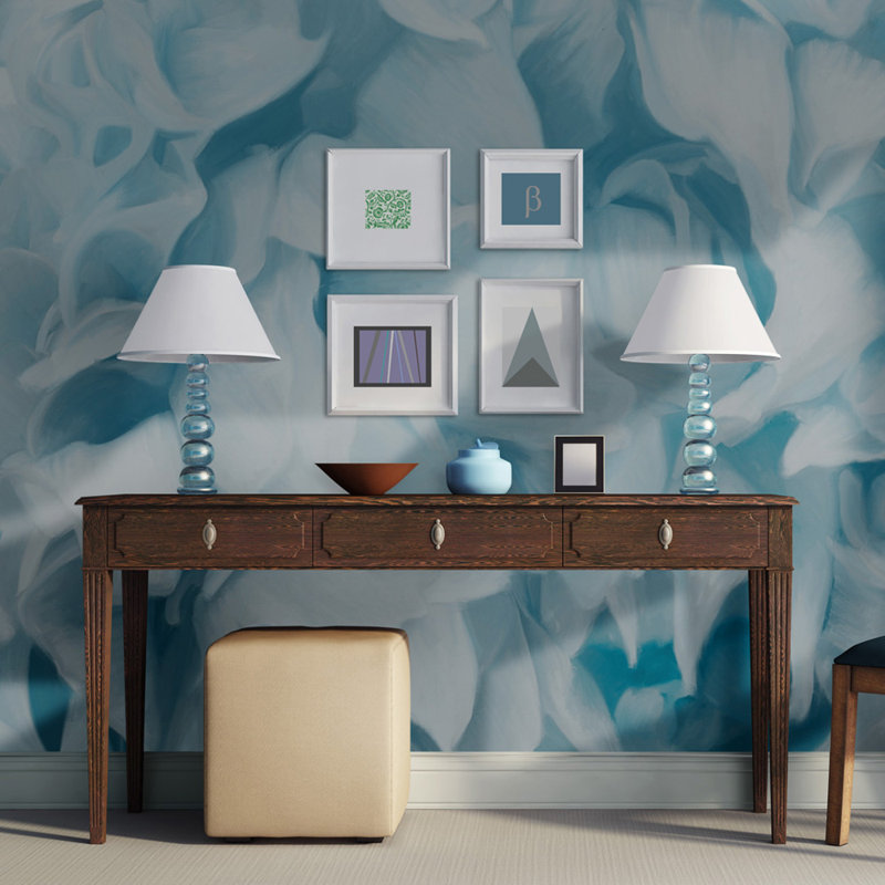 Azalea 3.09m x 400cm Wallpaper, 400 cm x 309 cm, Blue