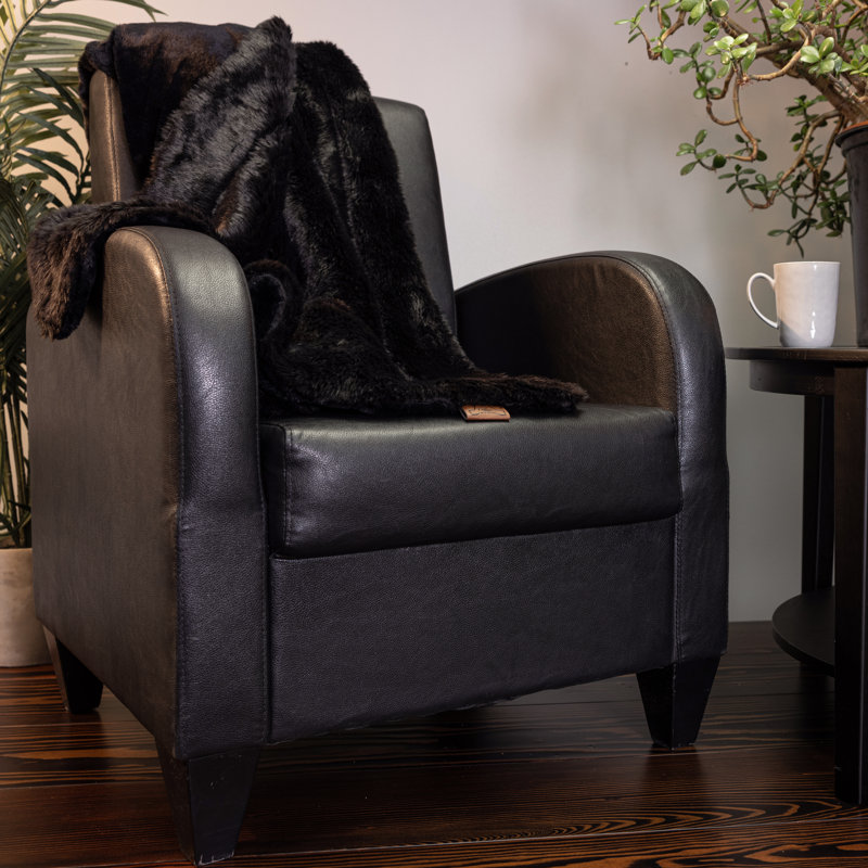 Hand Woven Throw Blanket, Black