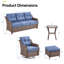 Mobilier de patio 6 pièces en osier brun avec coussins-2047884057