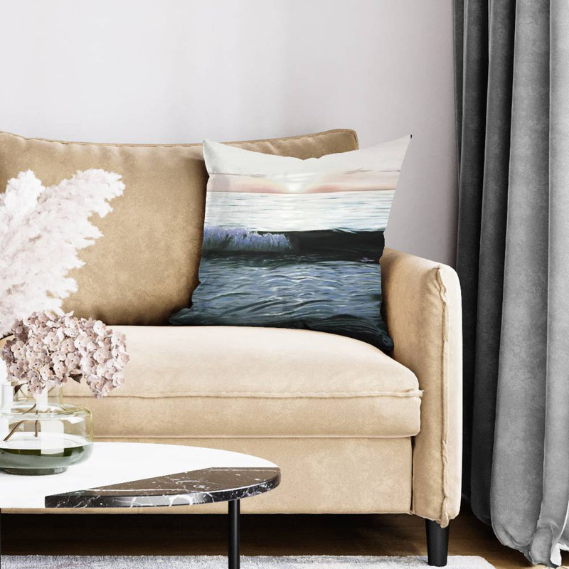 Desaturated sunset Turquoise Bathroom Throw Pillow Insert | Home Decor