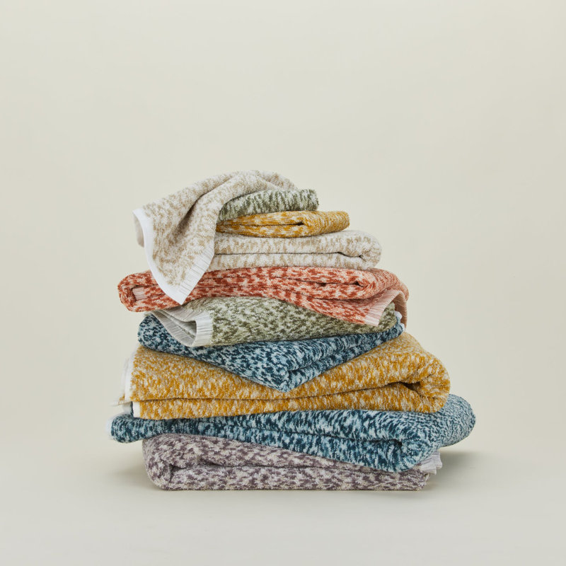 Space Dye Terry Hand Towel, Bath Towel - 1 Pack, Olive/Sage