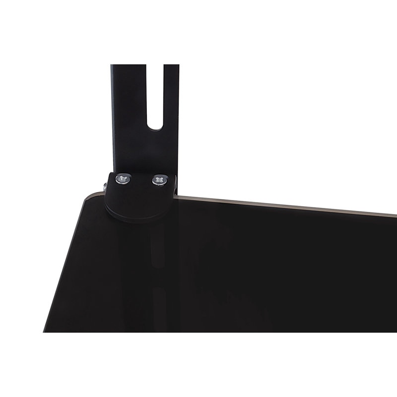 Mount-It! Tempered Glass TV Wall Mount Shelf Bracket Under TV for Cable Box, Stereo AV Components