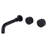 Double Handles Solid Brass Bathroom Faucet Wall Mount Faucet Included Rough in Valve-73493966