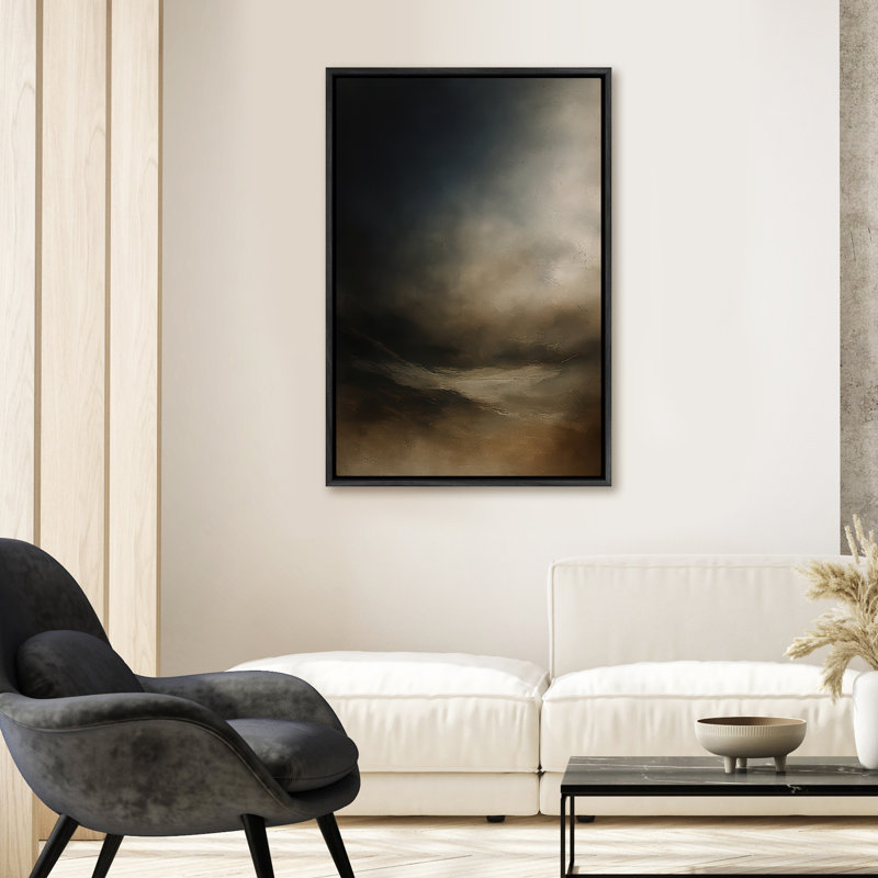 Art mural encadré abstrait rétro antique classique pour chambre à coucher, Noir, H 24 po x l 16 po