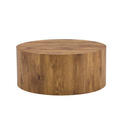 Simple Wood Grain Cylindrical Coffee Table